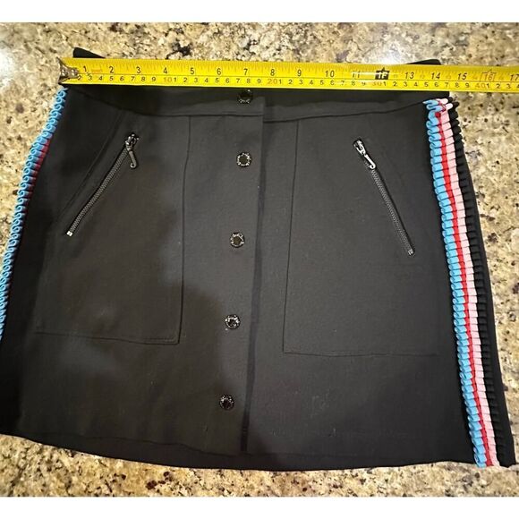 NWOT Juicy Couture Black Label SZ 4 Ponte Knit Preppy Snap Button Up Mini Skirt - Picture 12 of 16